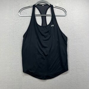 Under Armour Tank Top Womens Small Black Racerback Mesh Athletic Gym Running